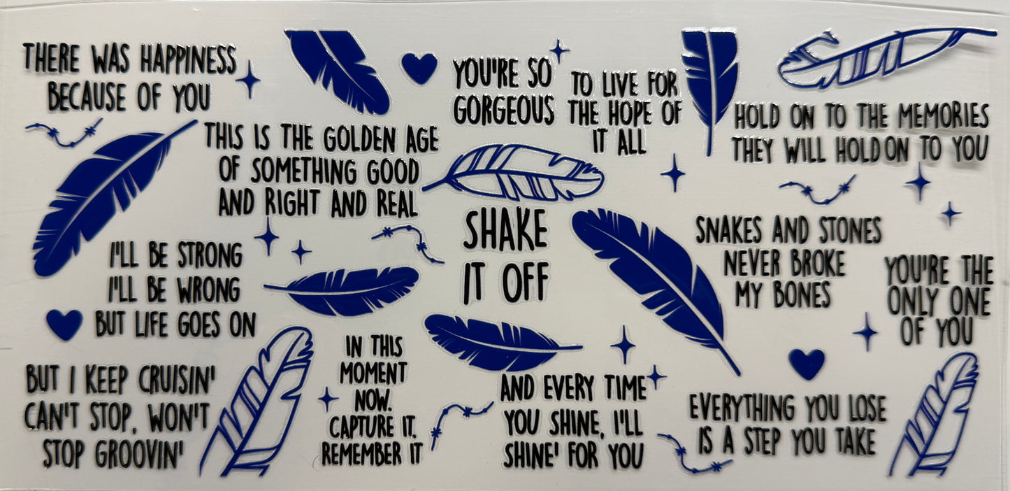 Shake it off uvdtf decal