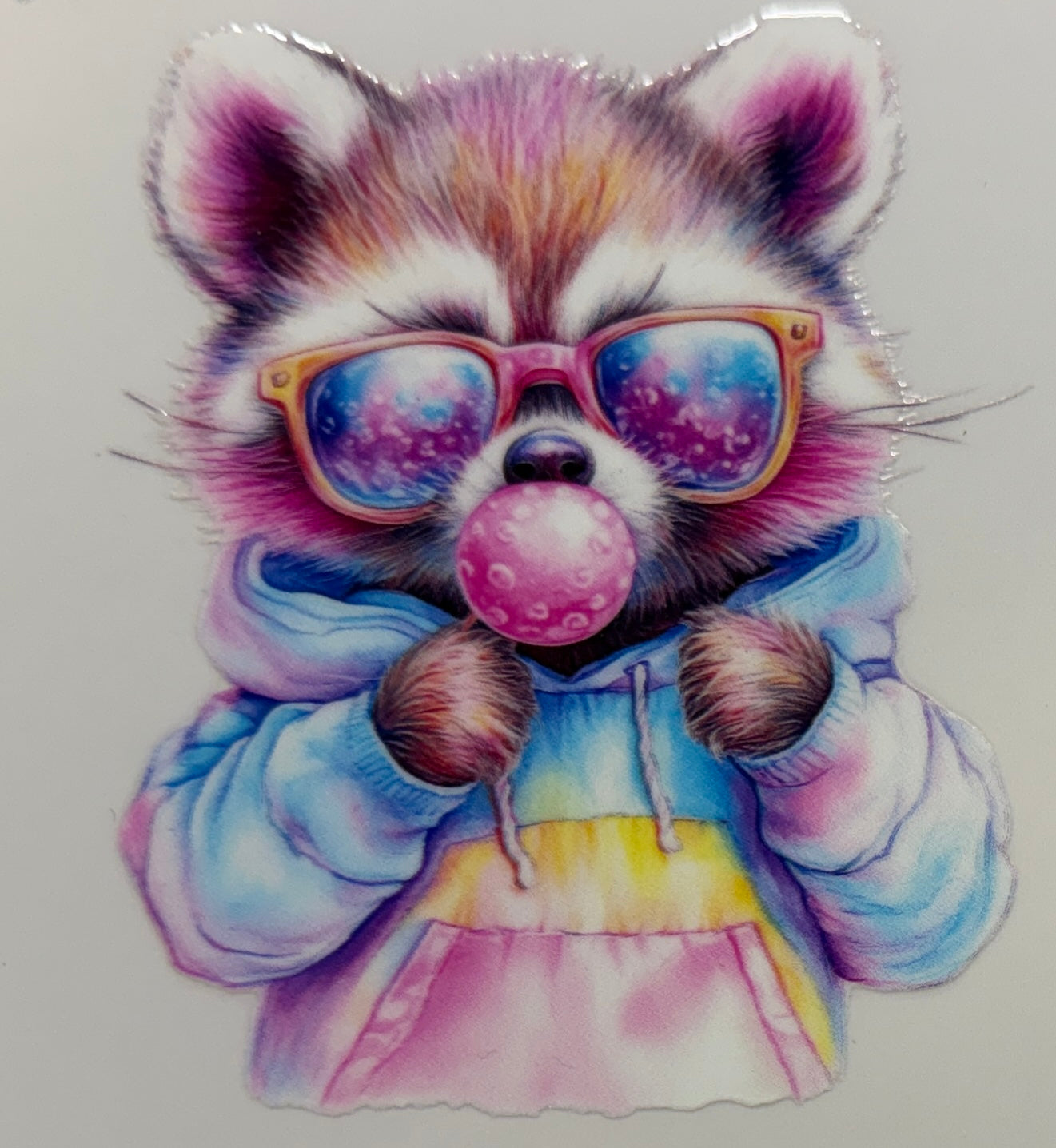 Raccoon uvdtf decal