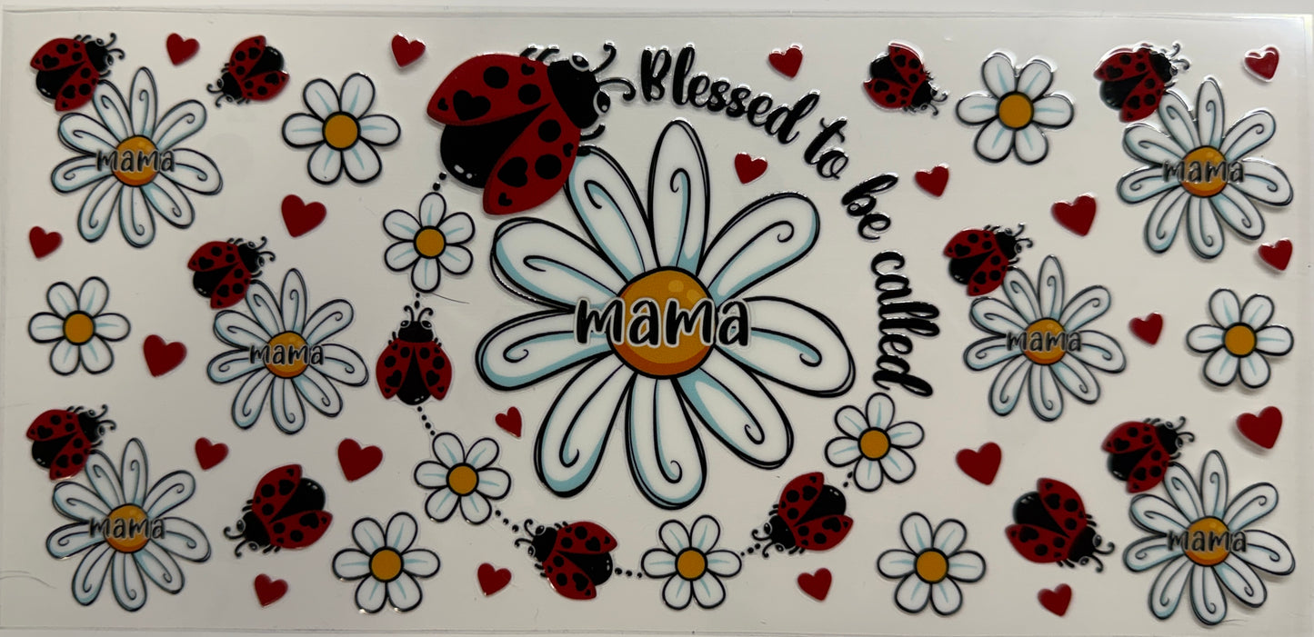 Bleessed mama uvdtf decal