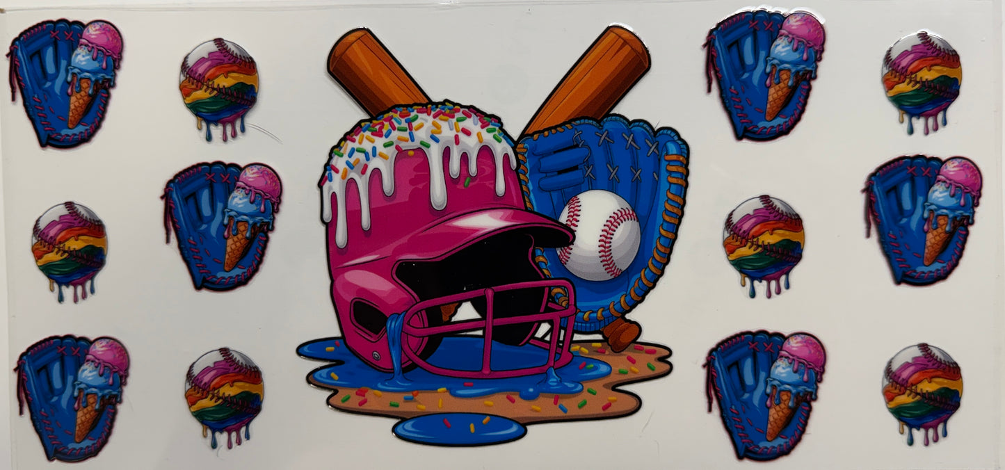 Ice cream baseball uvdtf decal