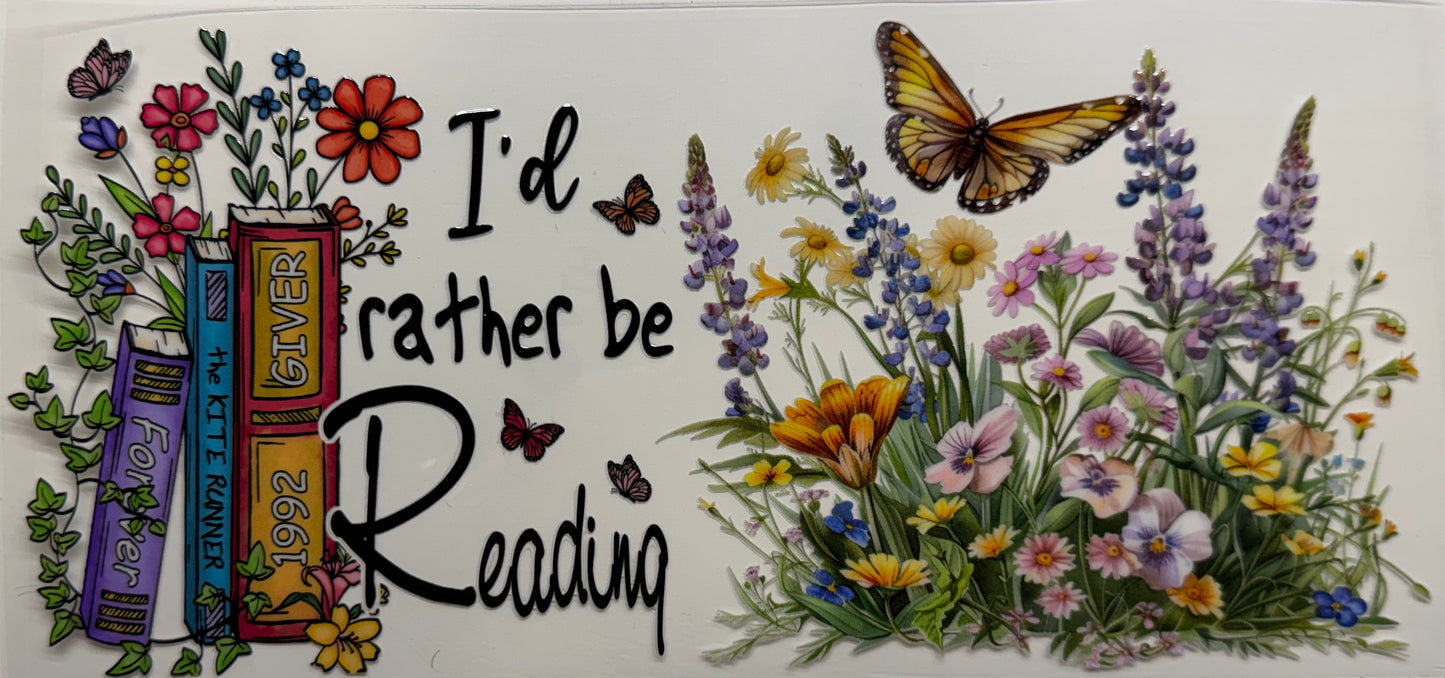 Rather be reading uvdtf decal