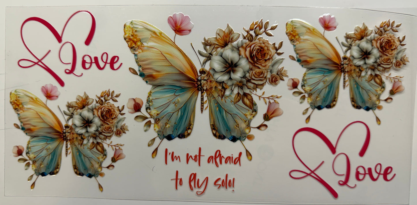 Fly solo uv dtf decal
