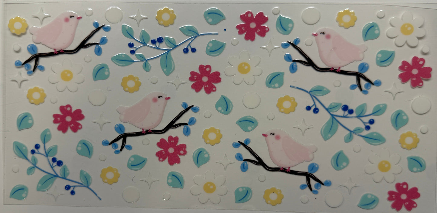 Birds on branches uvdtf decal