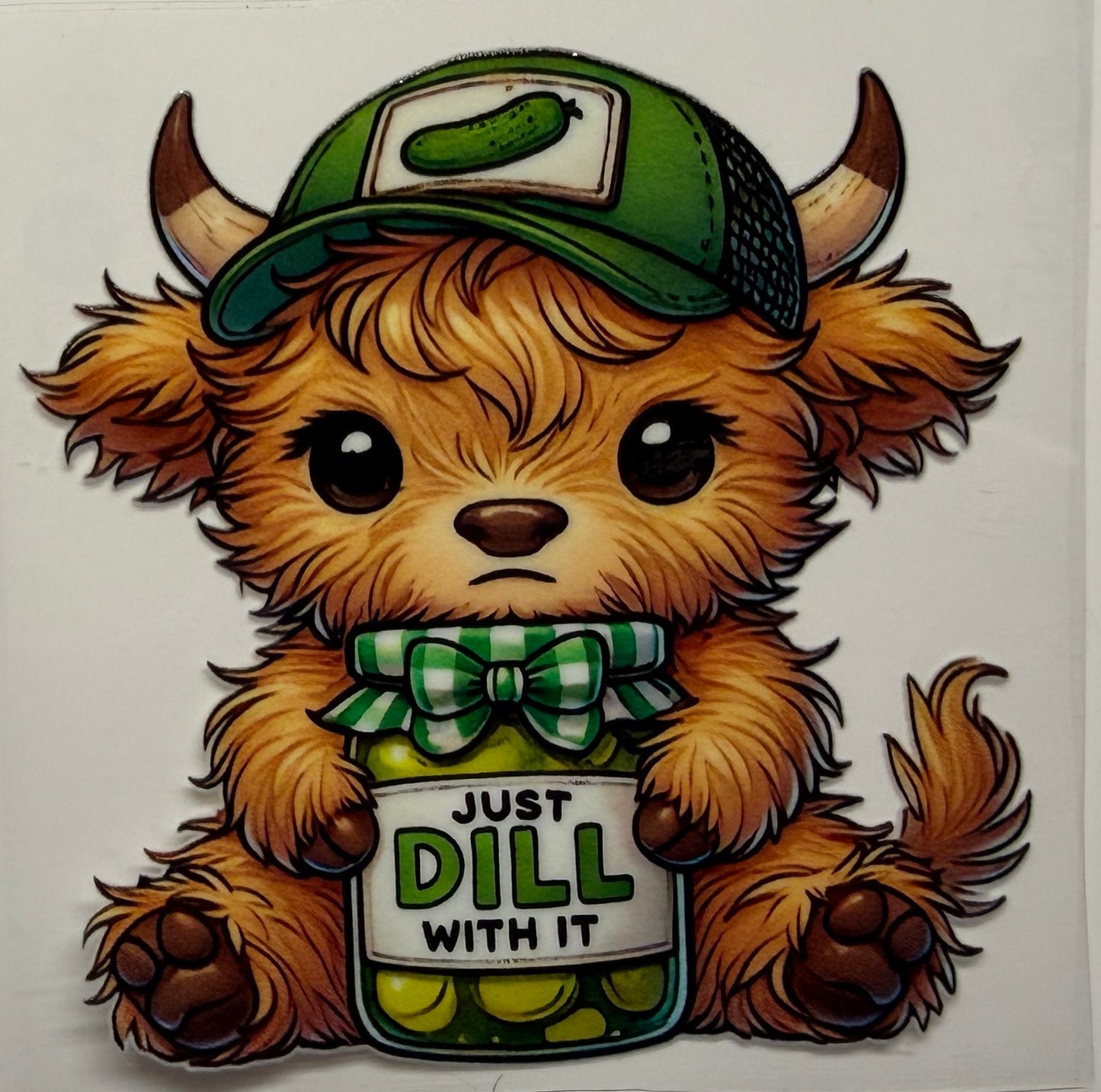 Pickle cow uvdtf decal