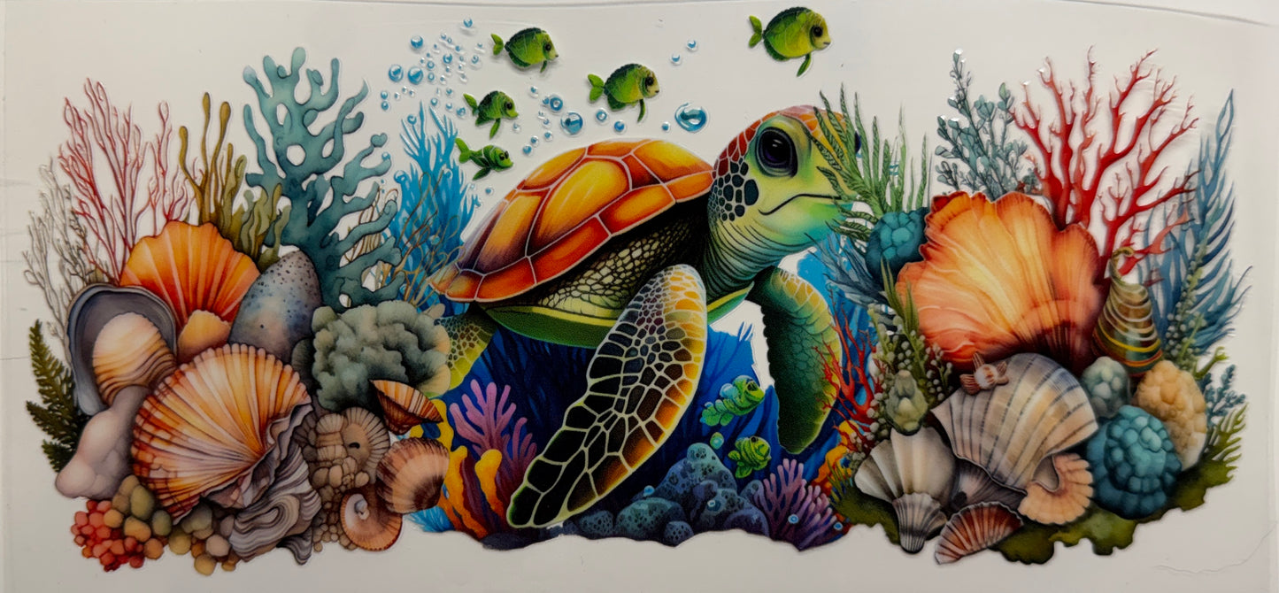 Turtle and shells uvdtf decal