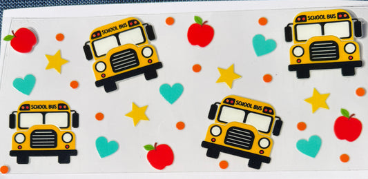 School bus  uv dtf decal