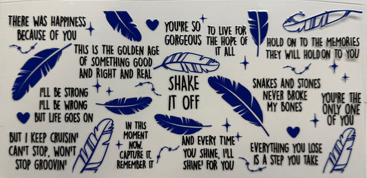 Shake it off uvdtf decal