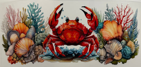 Crab uvdtf decal