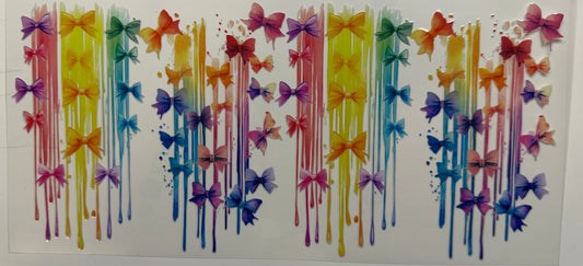 Dripping bows uv dtf decal