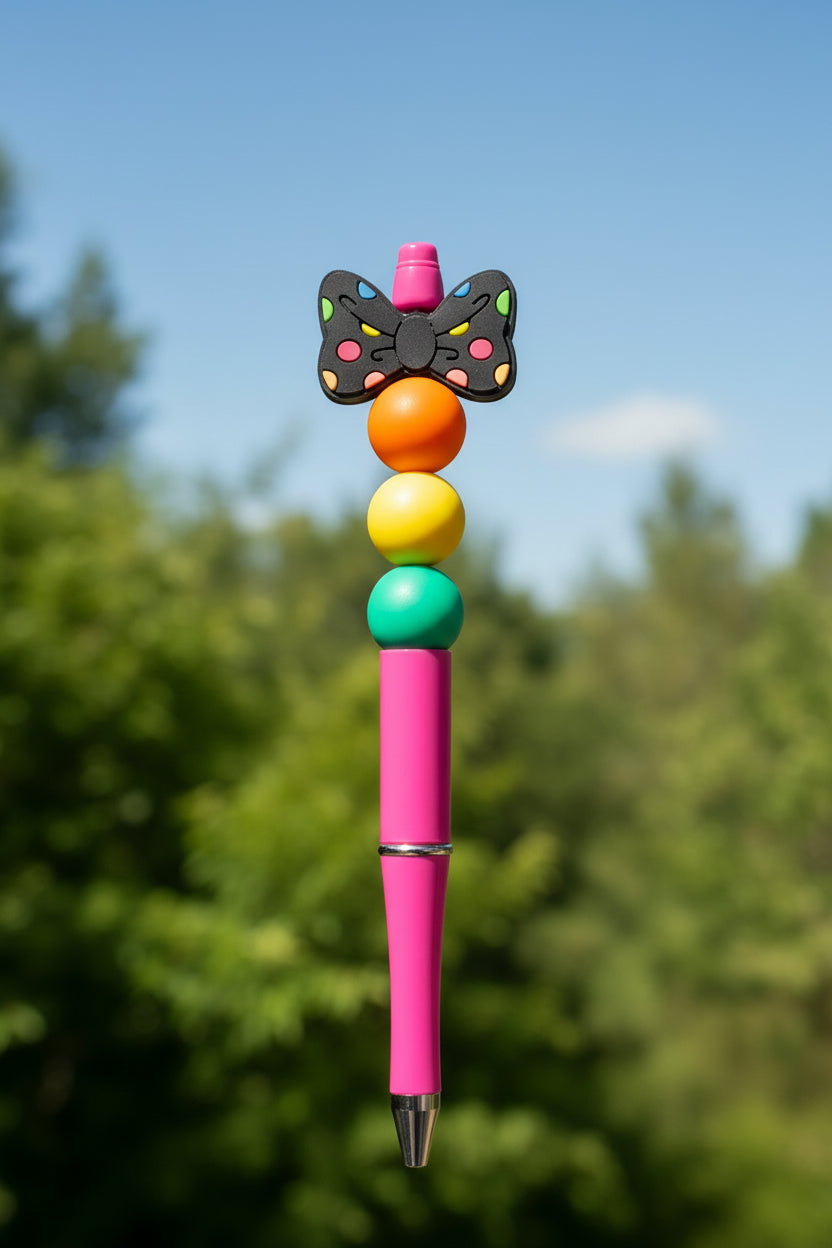 Bow beaded pen