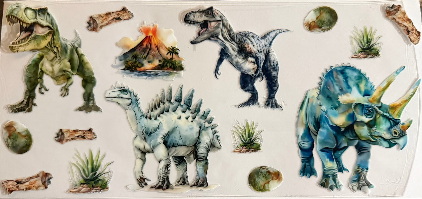 Dinos uv dtf decal