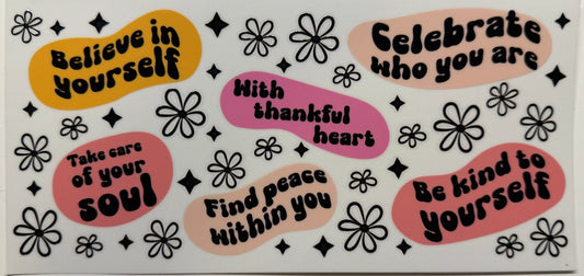 Self care uvdtf decal