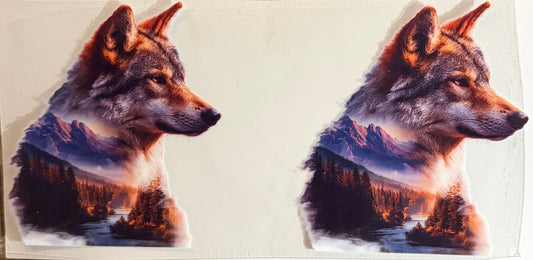 Wolf river profile uv dtf decal