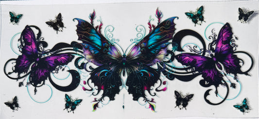 Purple butterfly  uv dtf decal
