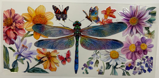 Dragonfly uv dtf decal