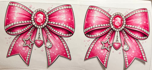 Pink rhinestone bows
