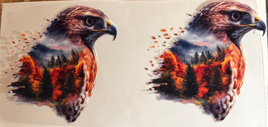 Hawk trees profile uv dtf decal