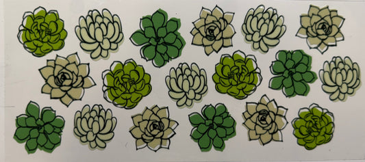 Succulent uv dtf decal