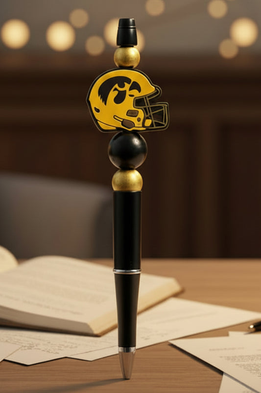Hawkeyes beaded pen