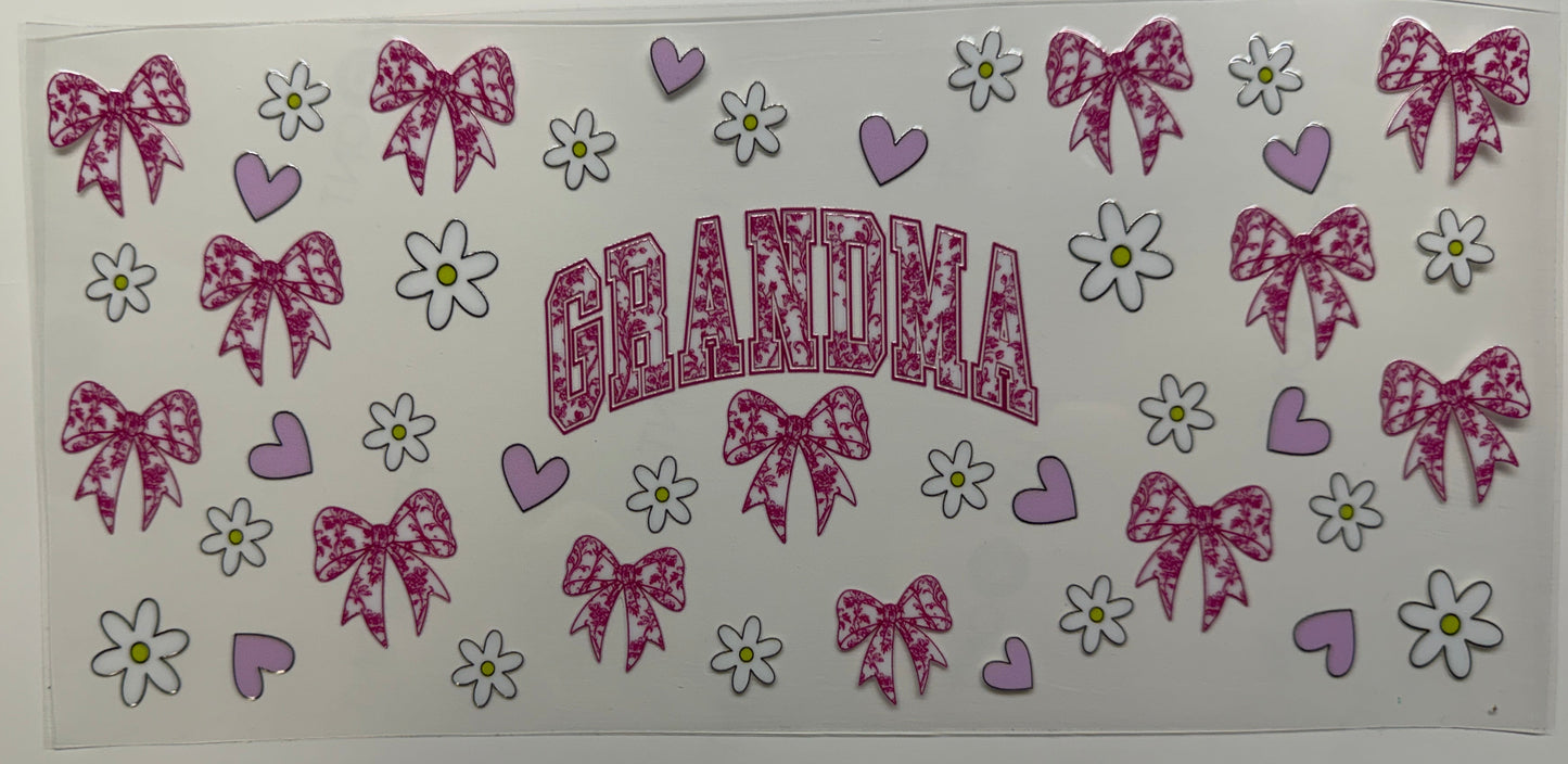 Grandma uv dtf decal