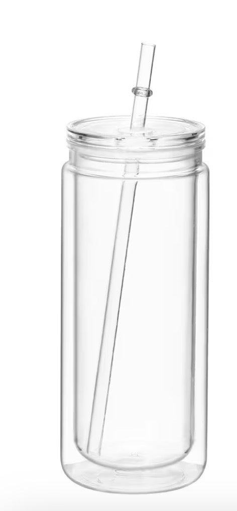 20 oz acrylic snowglobe tumbler